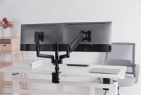 Stell SOS 2122 17"-32" Monitor asztali tartó kar - Fekete (2 kijelző)