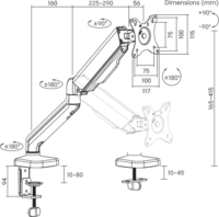 Stell SOS 2111 17"-32" Monitor asztali tartó kar - Fekete