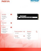 Patriot 1TB P400 V4 M.2 PCIe Gen4x4 NVMe 2.0 SSD
