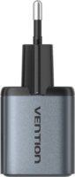 Vention GaN USB-C + USB-A Hálózati Gyorstöltő Adapter 30W - Szürke