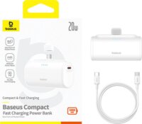 Baseus P10068306213-00 Powerbank USB-C + Type-C 5000mAh 20W - Fehér