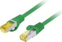 Lanberg S/FTP Cat6a RJ45 Patch Kábel 0.25m - Zöld