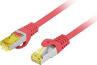 Lanberg S/FTP Cat6a RJ45 Patch Kábel 1m - Piros