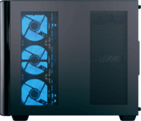 AeroCool P500C Midi Torony Számítógépház + 4db 120mm ARGB ventilátor - Fekete