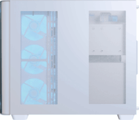 AeroCool P500C Midi Torony Számítógépház + 4db 120mm ARGB ventilátor - Fehér