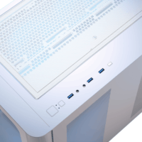 AeroCool P500C Midi Torony Számítógépház + 4db 120mm ARGB ventilátor - Fehér