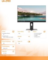 AG Neovo 27" LA-2703 16:9 FullHD IPS Monitor 100Hz - Fekete