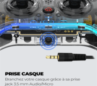 Spirit of Gamer NEON BT RGB Wireless Kontroller Gamepad (PC/PS3/PS4/iOS/Android) - Átlátszó