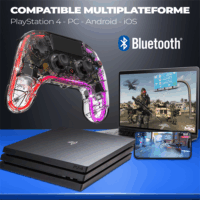 Spirit of Gamer NEON BT RGB Wireless Kontroller Gamepad (PC/PS3/PS4/iOS/Android) - Átlátszó