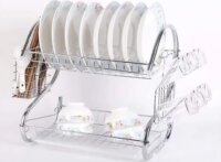 TOO KT-583 Maxi Fém Háromszintes edényszárító 24,5 x 44 x 56 cm - Ezüst