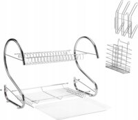 TOO KT-583 Maxi Fém Háromszintes edényszárító 24,5 x 44 x 56 cm - Ezüst