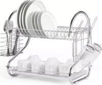 TOO KT-583 Maxi Fém Háromszintes edényszárító 24,5 x 44 x 56 cm - Ezüst