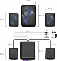 Advance SP-5200 Soundphonic RGB 2.1 Hangszóró 11W - Fekete