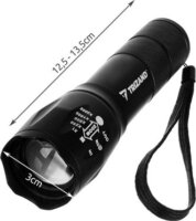 Trizand 18368 Zseblámpa USB Töltővel - Fekete