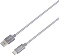Skross USB-C apa - USB-A apa Adat- és töltőkábel 1.2m - Szürke