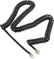 goobay 68002 RJ-10 Spirál Telefonkábel 4m - Fekete