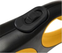 Purlov Automata M/5m Csévélő szalagos kutya póráz - Fekete/Narancssárga