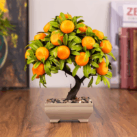 Iris E5697 Mandarin dekoráció művirággal cserépben 18x24cm