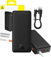 Baseus P10022804113-00 Powerbank Airpow USB-A + Type-C / 20000mAh 20W - Fekete