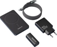 Havit USB-C / USB-A Hálózati Gyorstöltő Adapter 30W + PowerBank + Type-C kábel - Fekete
