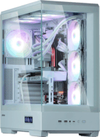 Zalman P50 DS Midi Torony Számítógépház + 4db 120mm ARGB ventilátor - Fehér
