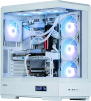 Zalman P50 DS Midi Torony Számítógépház + 4db 120mm ARGB ventilátor - Fehér