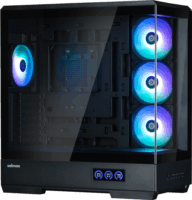 Zalman P50 DS Midi Torony Számítógépház + 4db 120mm ARGB ventilátor - Fekete