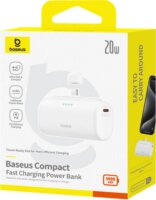 Baseus P10068307213-00 Compact IP Powerbank Type-C / 5000mAh 20W - Fehér