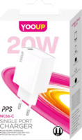 Yooup NC66-C USB-C Hálózati Töltő Adapter 20W - Fehér