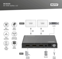 Digitus DS-55339 2-portos HDMI Switch 8K / 60Hz