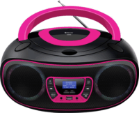 Denver TDB-212P Bluetooth/CD-s Boombox - Fekete/Pink