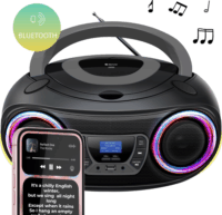 Denver TDB-212GR Bluetooth/CD-s Boombox - Fekete