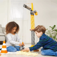 Dickie Toys Óriás daru játékszett építőjáték távirányítóval 110 cm