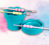 Faber-Castell Click&Go műanyag ecsettál - Türkiz