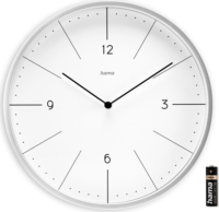 Hama 00185884 Sardinia Ketyegésmentes Analóg Falióra Ø 30cm - Szürke