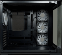 LC Power LC-8001B-ON Midi Torony Hangszigetelt Számítógépház + 4db 120mm ARGB ventilátor - Fekete