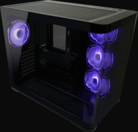 LC Power LC-8001B-ON Midi Torony Hangszigetelt Számítógépház + 4db 120mm ARGB ventilátor - Fekete