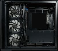 LC Power LC-8001B-ON Midi Torony Hangszigetelt Számítógépház + 4db 120mm ARGB ventilátor - Fekete