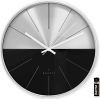 Hama Sicily 00185879 Analóg csendes Falióra Ø 30cm - Ezüst / Fekete