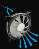 LC Power LC-CF-120-ARGB-KIT-R-B 120mm PWM ARGB Rendszerhűtő ventilátor 3db + Vezérlő HUB - Fekete