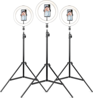 Havit ST7012 Pro Körlámpa telefontartóval és LED világítással Vlogger készlet - Fekete