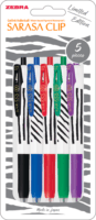 Zebra Sarasa Clip Stripes Nyomógombos zselés toll készlet 0,7mm - Vegyes szín