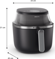 Philips Ovi XL 3000 NA331/00 AirFryer Forrólevegős sütő 6,2L 1700 Watt - Fekete