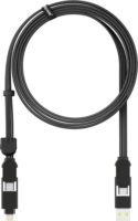 Rolling Square XLM01R inCharge XL USB-A/USB-C apa - USB-C/Lightning apa Adat és töltő kábel 2m - Fekete
