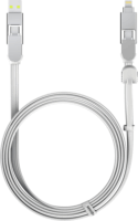 Rolling Square XLM02R inCharge XL USB-A/USB-C apa - USB-C/Lightning apa Adat és töltő kábel 2m - Fehér