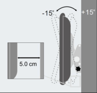 TECHLY ICA-PLB 131L 40"-65" LCD TV / Monitor Fali tartó konzol - Fekete
