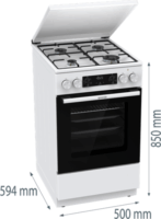 Gorenje GK5C42WJ Kombinált Gáz/Elektromos Tűzhely - Fehér