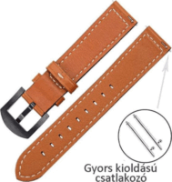 Mybandz Univerzális Elegáns Bőr szíj fekete csattal 22 mm - Barna