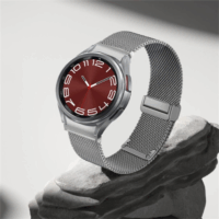 Mybandz Samsung Galaxy Watch 5/6/7 Csatos Milánói Fém Okosóra szíj 20mm - Ezüst