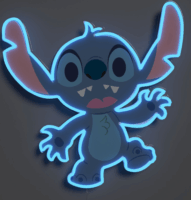 Yellowpop Disney Falra akasztható USB Neon LED Dekorációs lámpa - Stich